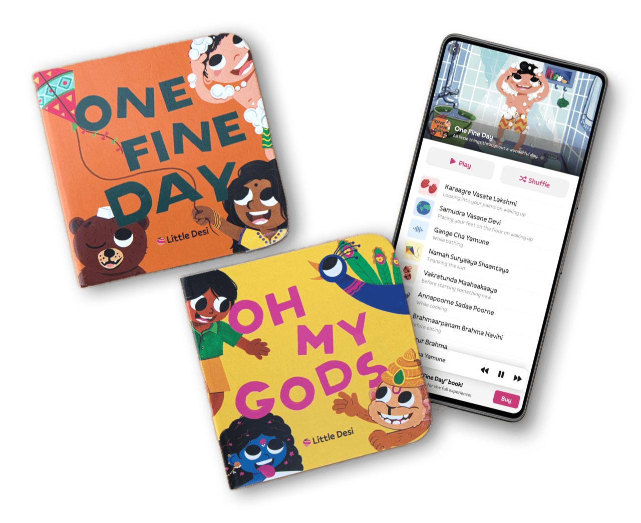 The Little Shloka Book #1: One Fine Day and The Little Shloka Book #2: Oh My Gods with The Little Shloka Player app