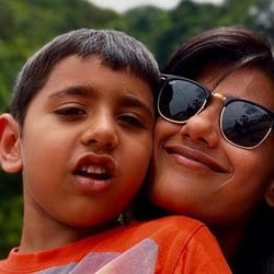 Kabir with his mom Hemali